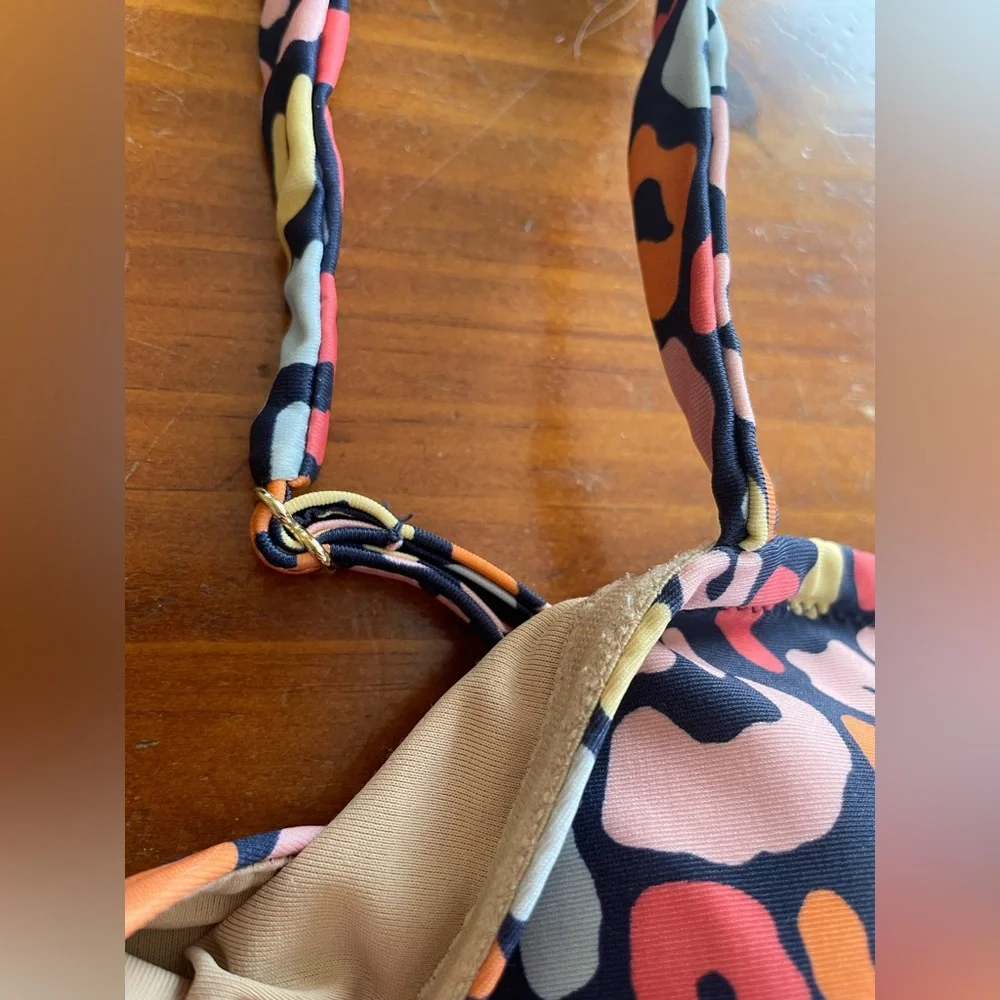 Summersalt Oasis Wide Strap One Piece Swimsuit Multicolor Leopard Print; size 12 - Picture 3 of 7